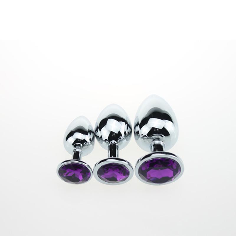 Buy New Women's Diamond-studded Metal Butt Plug Toy Stainless Steel ...