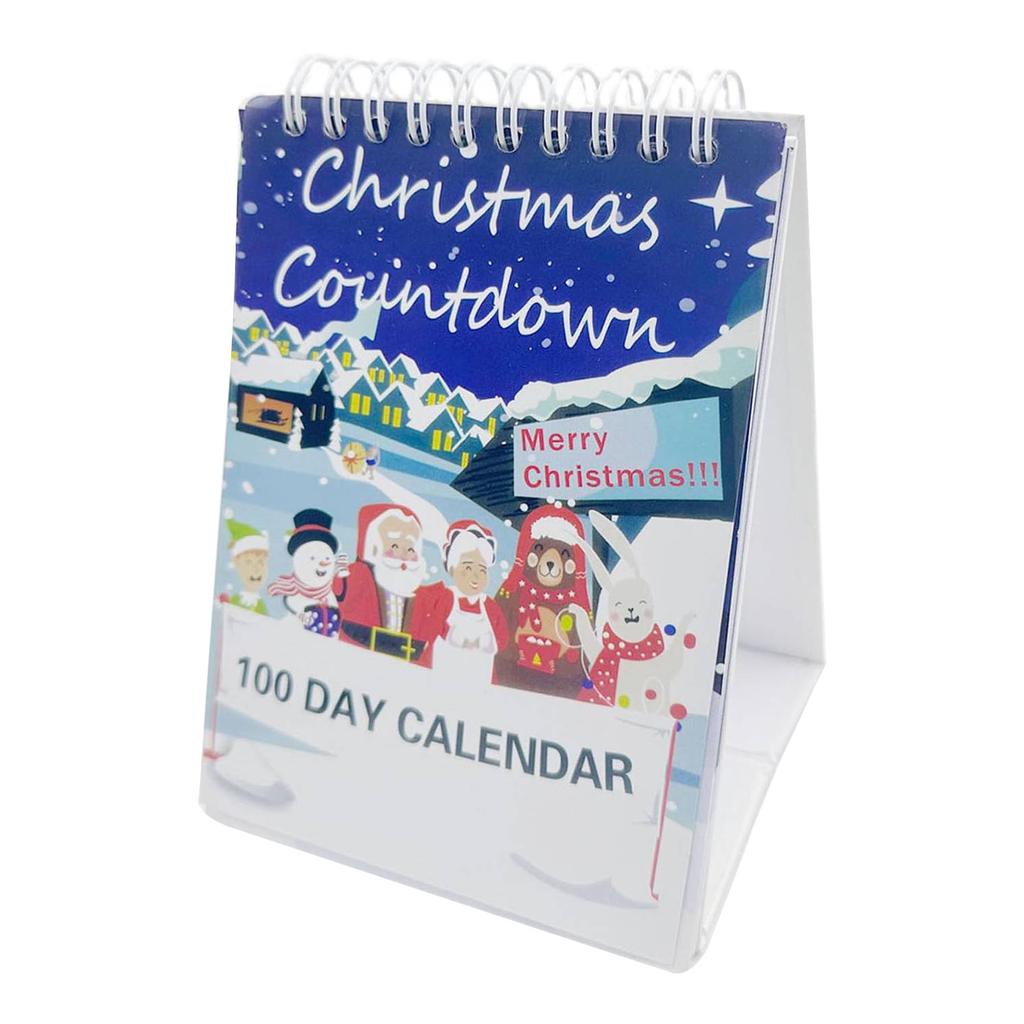2026 Christmas Countdown Calendar 100 Days Advent Desk Calendar Daily Flip Page Holiday Surprise