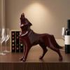 Glossy Resin Wolf Ornament Elegant Table Centerpiece Originality