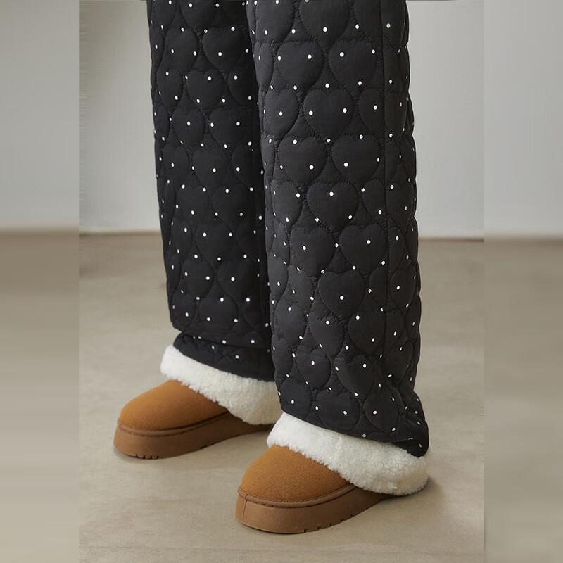 UNIFREE Warm Fleece-Lined Loose Straight Leg Casual Pants