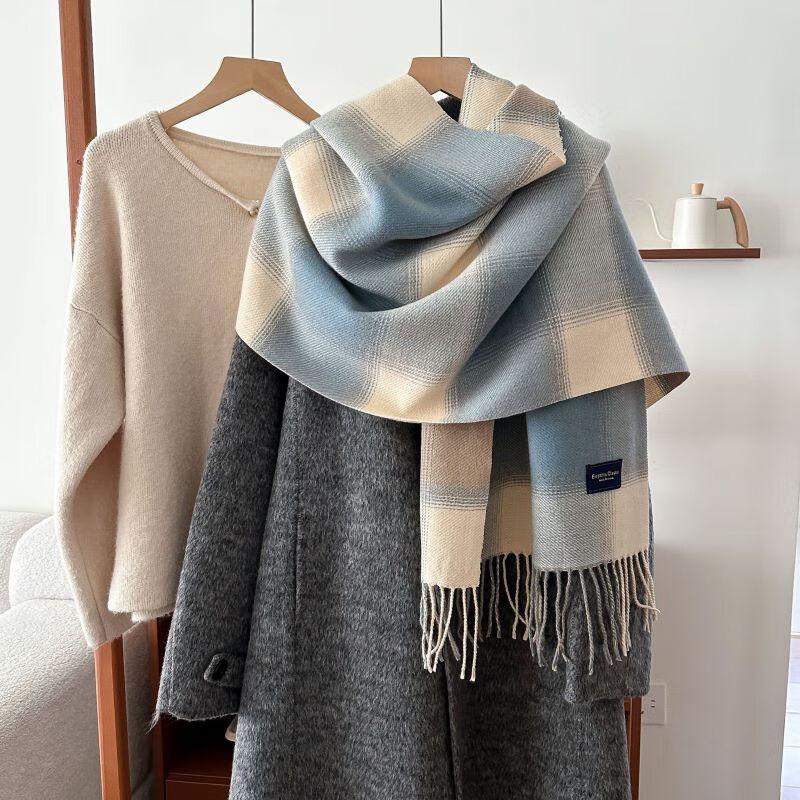 Junbie Graphene Heated Double-sided Plaid Scarf