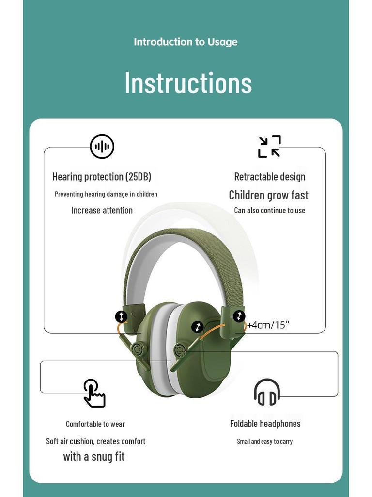 Kids' Noise-Reducing Sleep & Focus Soundproof Earmuffs