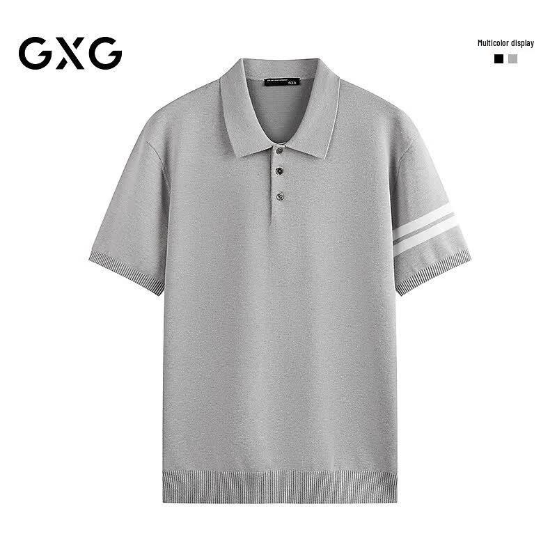 Унисекс вязаная футболка-поло с коротким рукавом GXG XXXL