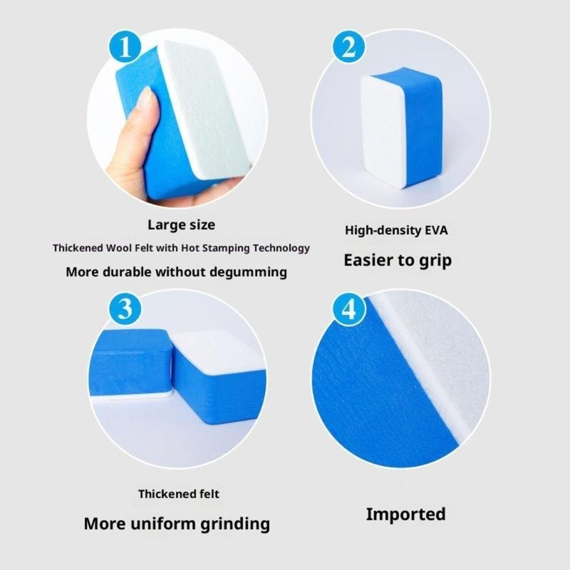 Auto Home Double Use Oil Film Cleaning Sponge Wool Felt Windshield Wiper Tool Dust Removal Sponge 5pcs for Vehicle Home