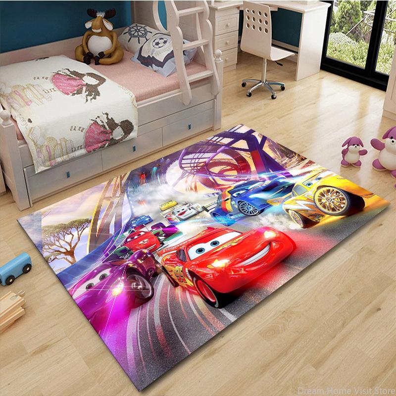 Cars McQueen Motorway Mat Road Rug Carpet for Living Room, Car Rug, Floor Carpet, Kids Room Runner, Nursery Rug, Play Rug
