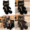 Brinquedo de Pelúcia de Gato Fofo Com Enchimento de Algodão PP Macio Para Decoração e Conforto do Quarto das Crianças