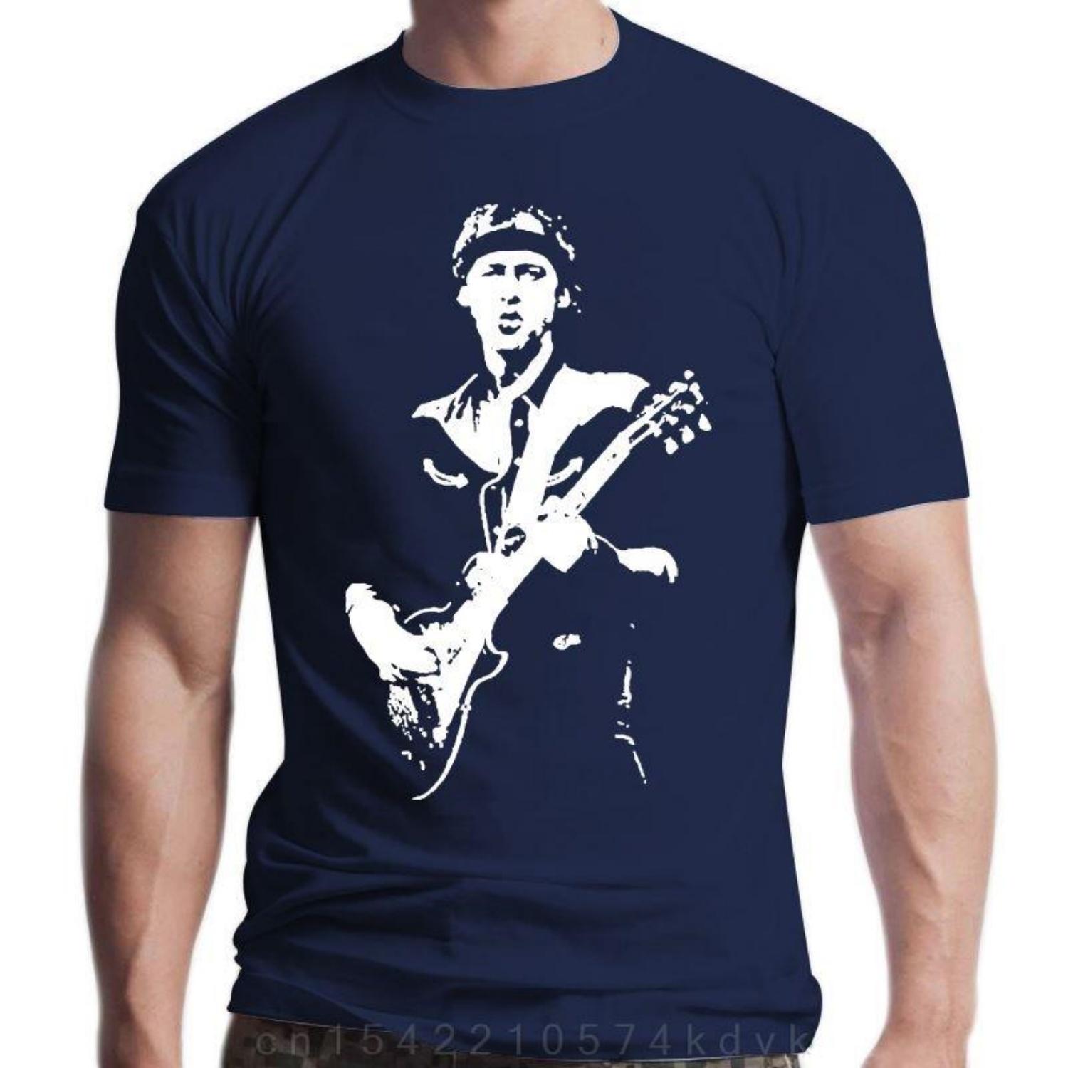 Новая стильная повседневная мягкая футболка с дизайном гитары Dire Straits S чёрный