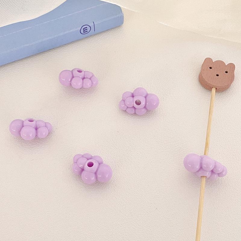 14x21mm Acrylic Cloud Beads for DIY Phone Lanyards, Keychains, Hair Ties, and Ornaments.