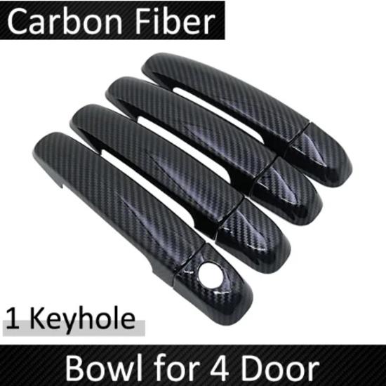 Black Carbon Fiber for Suzuki Swift Maruti DZire 2004~2015 2008 2009 2010 2011 2012 2013 2014 Door Handle Cover Car Accessories