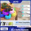 JAYO 3D PLA Refill 3D Printer Filament 1.1kg Reusable Spool Refilling for Bambu Lab Low Warping Fit with Most Reusable Spools