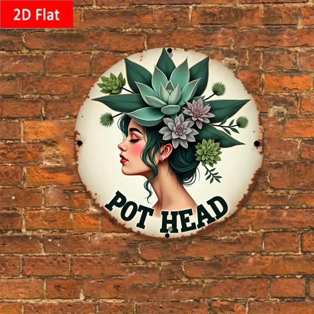 Iron Wall Art Vintage Distressed Edge Metal Tin Sign, Unique Home Decor Gift Idea for Men Women
