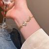 Micro-inlaid Zircon Four-leaf Love Bracelet Women's Light Luxury Temperament Pull-out Bracelet Jewelry
