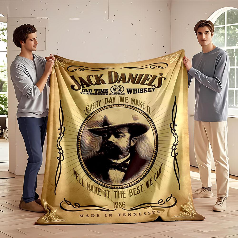 Jack Daniel's Vintage Design for all seasons blanket lunch break throw gift