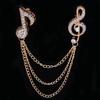 Luxury Sense Korean Style Badge Clothes Accessories Sweater Coat Collar Pin Musical Note Brooch