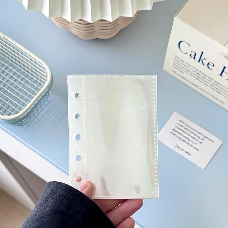 M5 Widening Double Button Transparent PVC Soft Cover Binder Cover Journal Sketchbook Accessories Diary Office Supplies