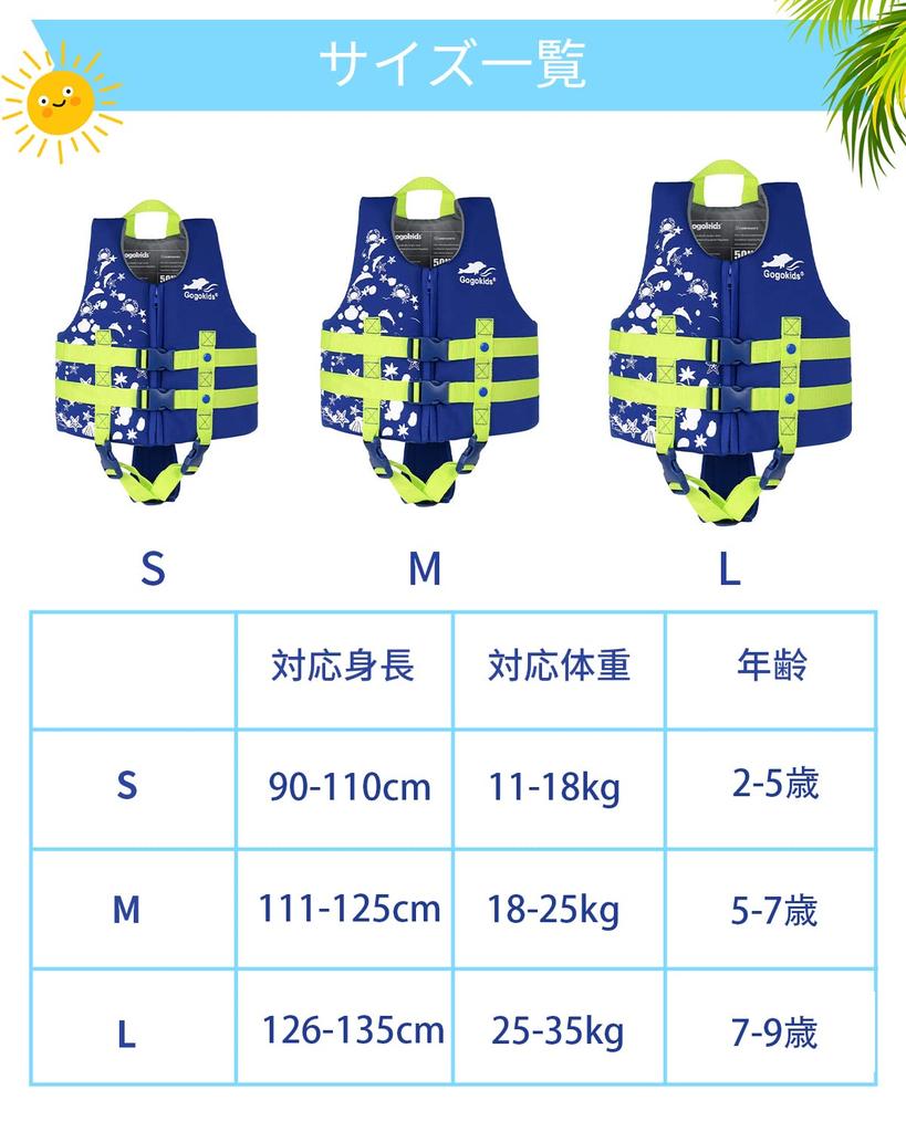 Gogokids Kids' Life Jacket with Crotch Strap, Floating Vest, Buoyancy Support, Swim Vest, CE Certified, for Swimming Practice, Fishing, River Play, Wa