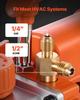 Vacuum Pump, 3.5 CFM 99 L/min, HVAC Single Stage Rotary Vane AC Vacuum Pump, for R134a R22 R410a Systems, 4 Pole Motor, for Automotive Air Conditioner