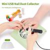 USB Nail Dust Collector Portable Mini Professional Nail Dust Extractor Nail Vacuum Cleaner Fan Dust Filter Nail Art Manicure