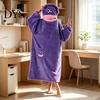 Morbida Calda Tuta da Casa, Coperta Indossabile con Cappuccio Creatura dalla Grande Bocca, Felpa Larga in Pile con Cappuccio Peluche per Donna Uomo, Mantello Cosplay Invernale con Bottoni