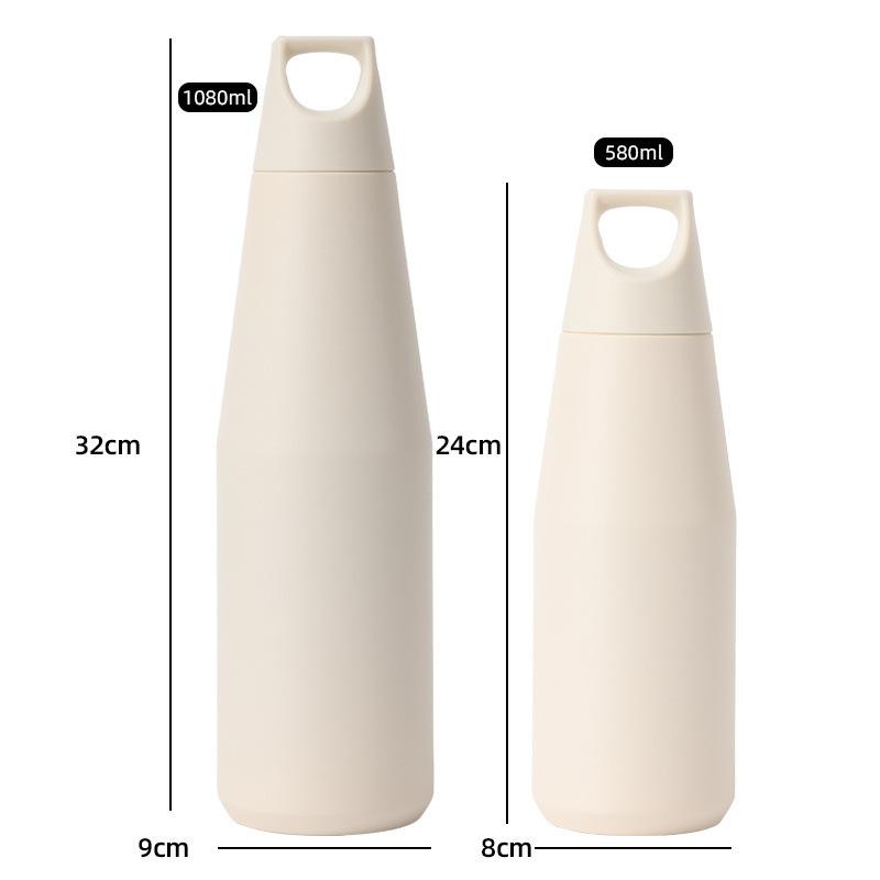 Small Mouth Handle Conical Cup Stainless Steel Gentleman Cup Portable Large Capacity Car Thermal Insulation and Cold Water Bottle
