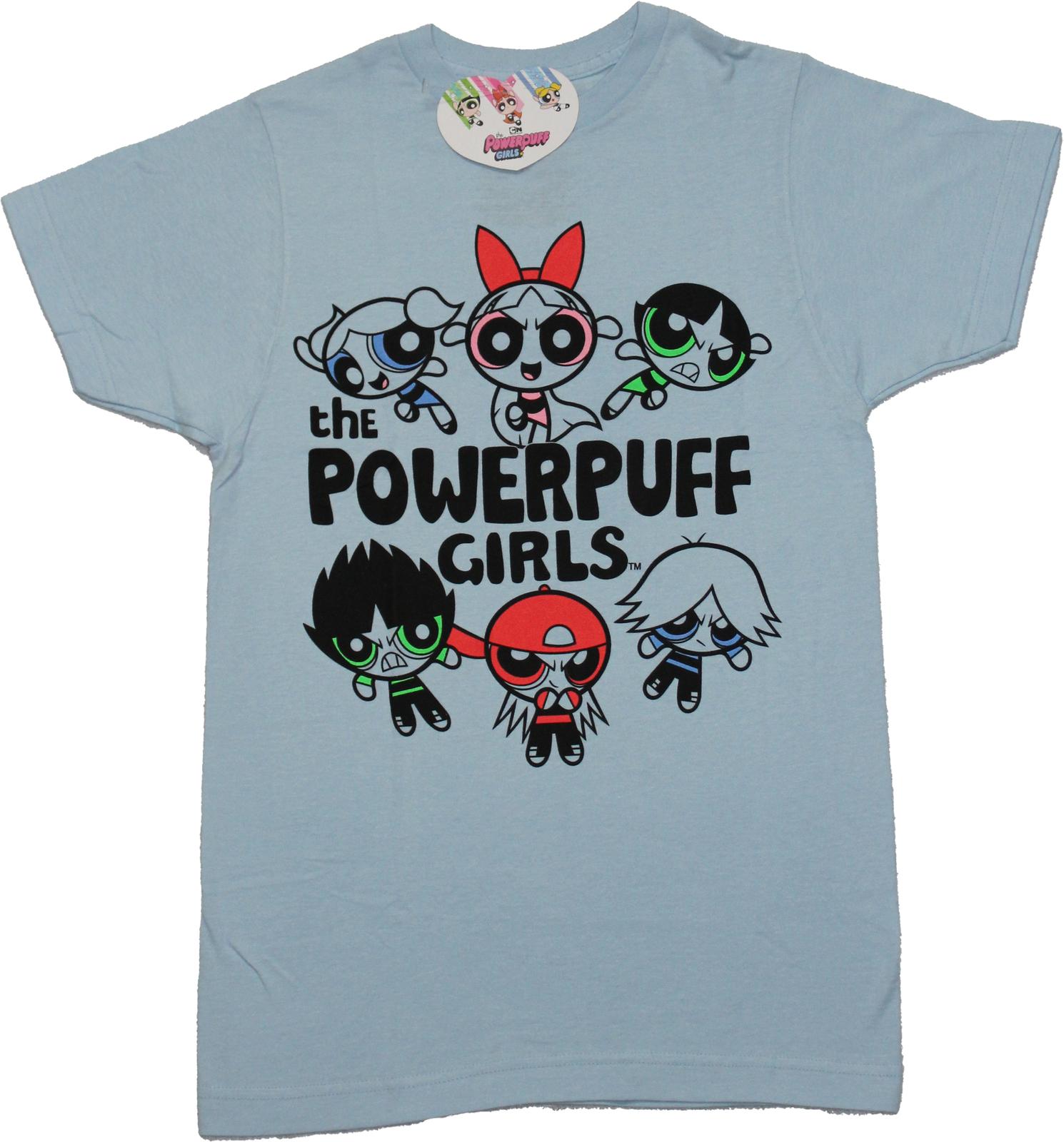 Powerpuff Girls New Adult T-Shirt - Cast Around Logo XXXXL