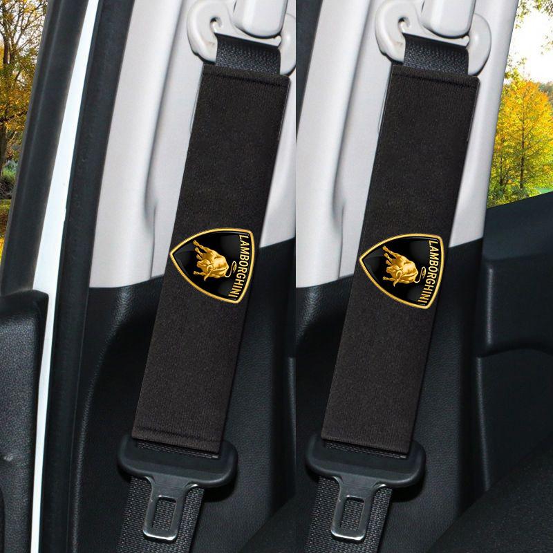 

For Lamborghini Urus Huracan Aventador PremiumSuede Car Cervical Spine Headrest Neck Pillow Seat Belt Protect Shoulder Pads
