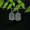 Vintage Ethnic Miao Silver Alloy Teardrop Tassel Earrings
