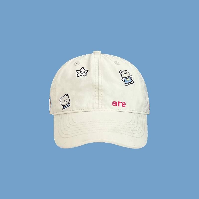 Cap Shading Baseball Hat Little Bear Pattern Uv Protection Unisex Design Gift