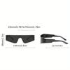 A Pair of Punk Futuristic Technology Frameless Glasses Made of PC Material Street Pography Glasses for Women