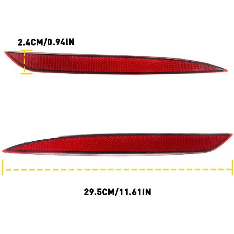 Rear Bumper Reflector Lamp Compatible for TESLA MODEL Y 2020-2024,Replacement Red Marker Lights Lens Left Driver Right Passenger Side Trim