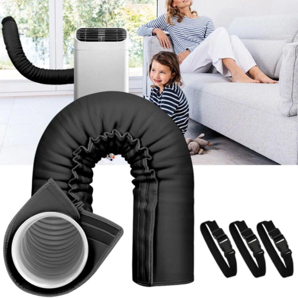 Cubierta de Manguera Aislada Reutilizable para Aire Acondicionado Funda Impermeable Cubierta de Manguera de Aire Acondicionado Ventilación de Escape