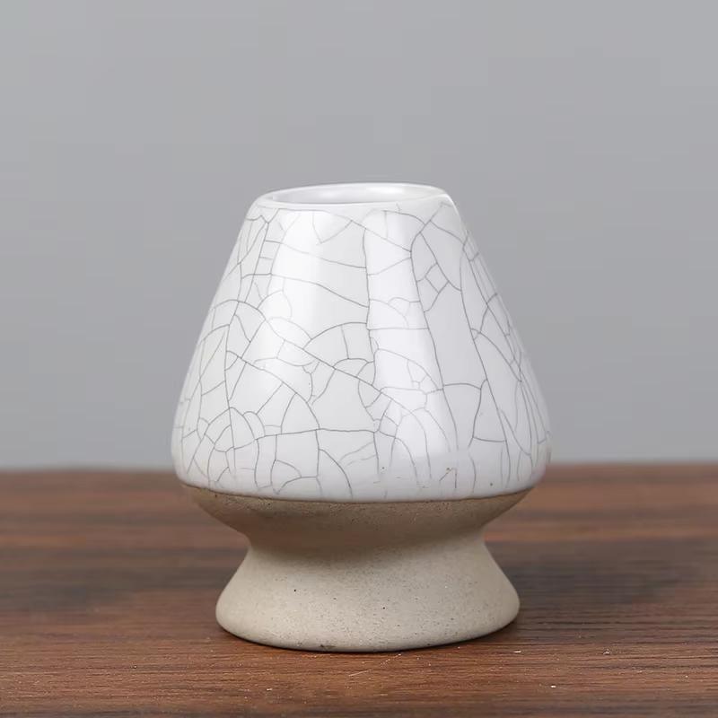 Japonská keramická miska na odkládání metličky Chasen na Matcha zelený čaj, stojánek, miska, bambusová metlička, mlýnek, štětce, čajové náčiní, držák, čajové příslušenství, čajový servis