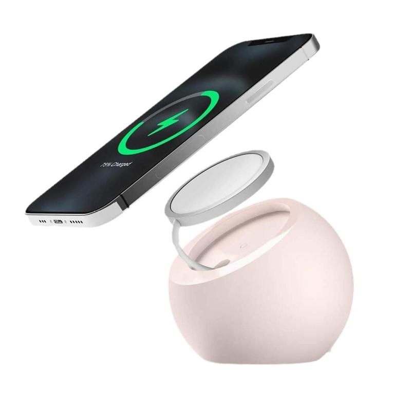 Wireless Charging Phone Holder For Magsafe Stand Apple Phone Round Silicone Magnetic Wireless Charging Stand Desktop Charging