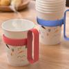 10Pcs Universal Cup Holder Thick Plastic Heat Insulated Heat Resistant with Handle Anti-Scalding Cup Lid Holder For Home