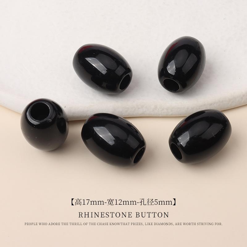 5 ks Akrylové Dvoubarevné Korálky do Kbelíku s Velkým Otvorem Ručně Vyráběné Korálkové Šperky Korálky Plavky Sukně Tkaničky do Bot Dekorativní Kulatá Korálková Spona