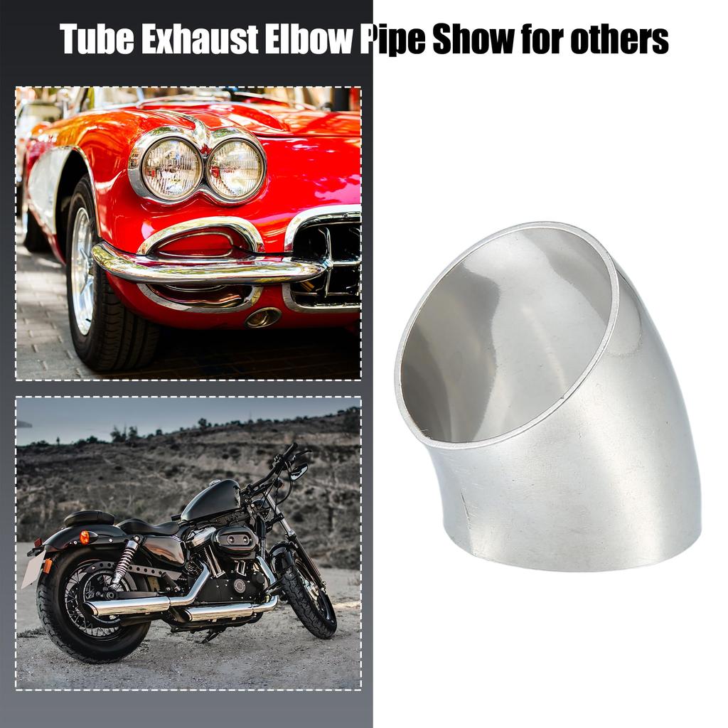 X AUTOHAUX Mandrel Bend Exhaust Elbow Pipe SS304 Stainless Steel