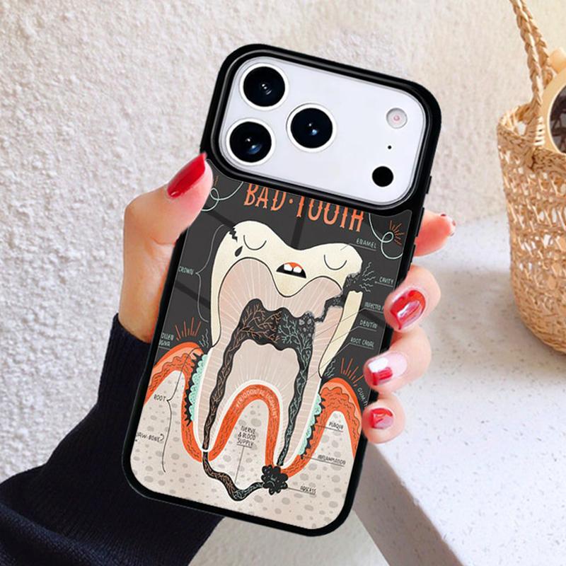 Dentist Dental Hygienist Tooth Phone Case For iPhone 17 Air 16 15 14 13 12 11 Pro Max Plus
