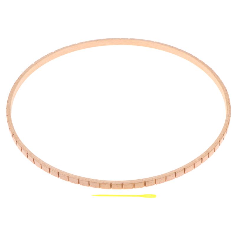 

Wooden Hoops DIY Weaving Tools Round Wooden Knitting Loom Handmade Wall Hangings Crafts Home Garden Wall Decoration