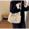 Einfache Cord-Tragetasche Crossbody-Tasche für Damen Pendler Große Kapazität Damen-Schultertaschen College-Mädchen Damen-Reisehandtaschen