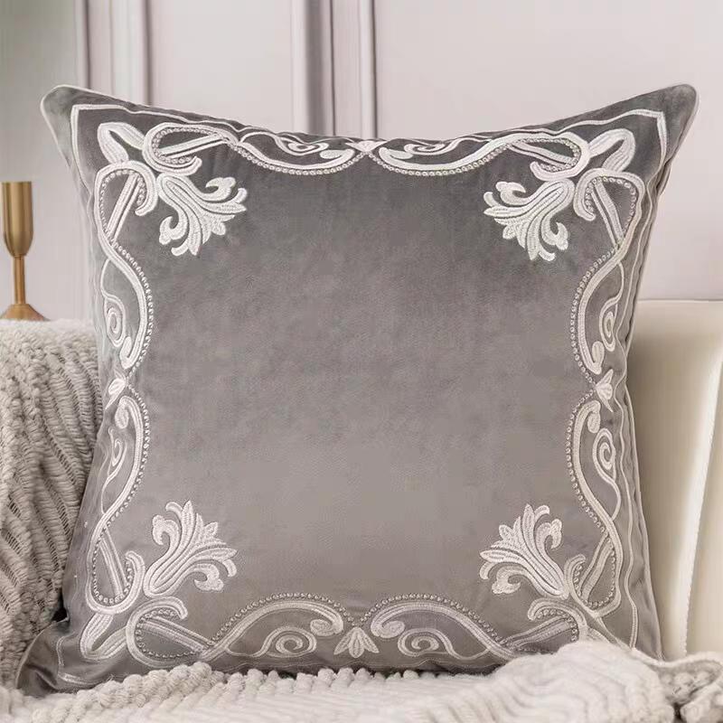 Soft Flannel Pillow Case Exquisite Hand-Embroidered Pillowcases Cushion Cover For Adult Children Home Decorative Throw Pillows