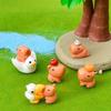7/14PCS Cute Capybara Figurines Mini Resin Animals Ornaments For DIY Fairy Garden Micro Landscape Decor