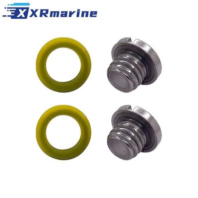 2 PCS Marine Drain Plug Screw Kits 10-79953Q2 for Mercury MERCRUISER Replaces 10-79953A2 18-2244 22420 10-79953Q04