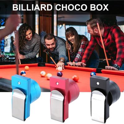 Pool Billiard Cue Chalk Holder, Pool Magnetic Chalk Holder Aluminium Magnetic Snooker Belt Clip Billiard Chalk Holder