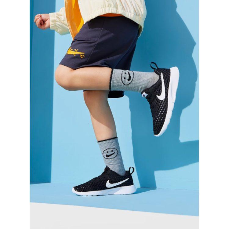 Nike Tanjun BR BPE Antiscivolo Ammortizzazione Traspirante Basse Scarpe Lifestyle per Bambini Nero Bianco CW3179-011