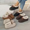Autumn and Winter New Round Head Bow Cover Foot Wool Cotton Shoes Women's Cross-border Warm and Velvet Short Snow Boots