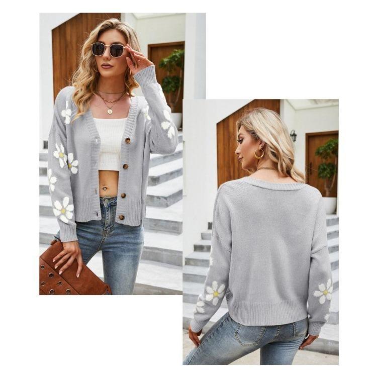 Fashion Women Loose Knit Cardigan Coat Preppy Autumn Winter Sweater Outerwear
