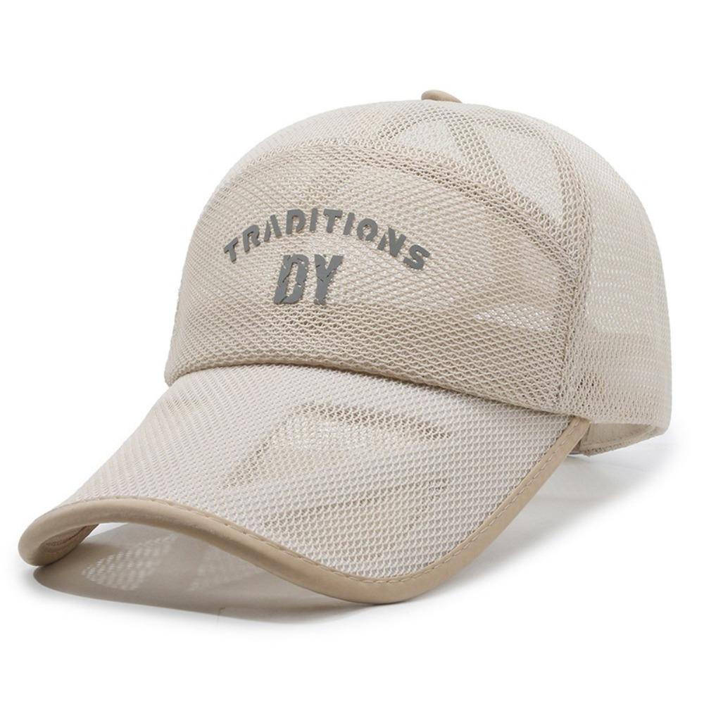 Fashion Mesh Baseball Cap Adjustable Breathable Sun Hat Sunscreen Cap Women Men