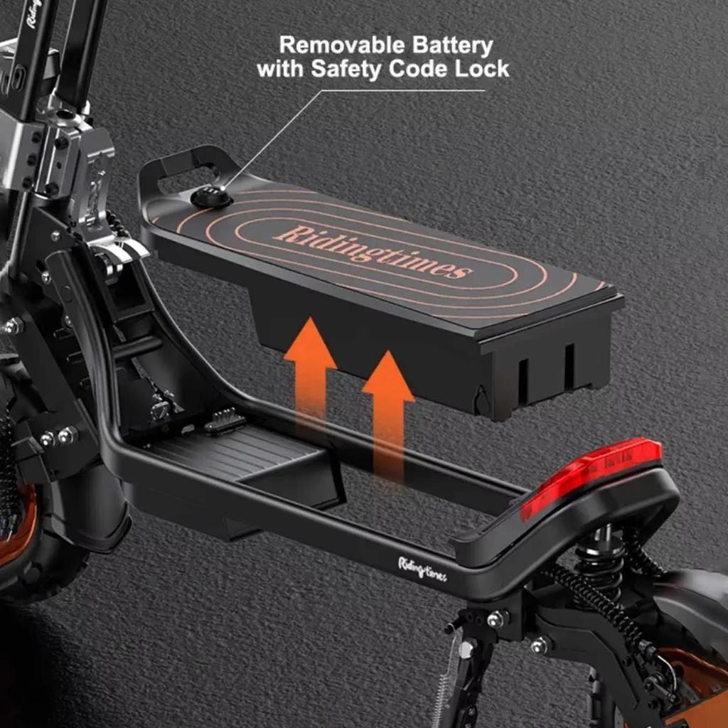 G63 2400W Dual Motor Electric Scooter 48V 20Ah Removable Battery, 65km/h Max Speed, Bluetooth Connected Foldable Escooter for Adults