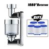 1080 ° Rotatable Extension Conventional Filter Faucet Nozzle Universal Bathroom Faucet Extension Adapter Aerator Faucet Extender