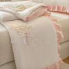 High-End Embroidered Summer Cooling Air-Condition Quilt Princess Single/Double Lace Comforter Machine Washable